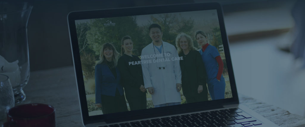 dentist website on a laptop, designed by dental marketing guy